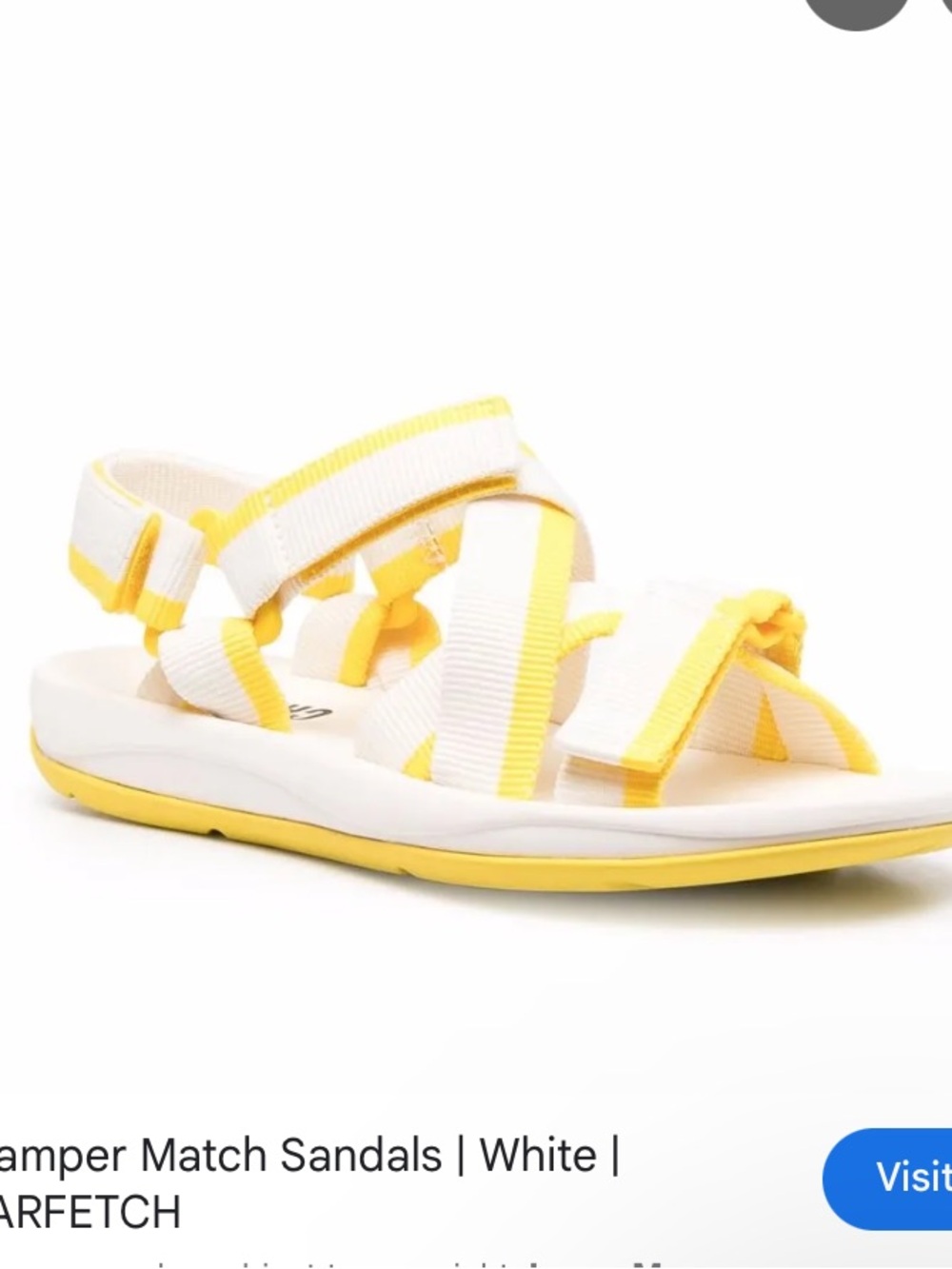 Camper Match Sandals in White and Yellow